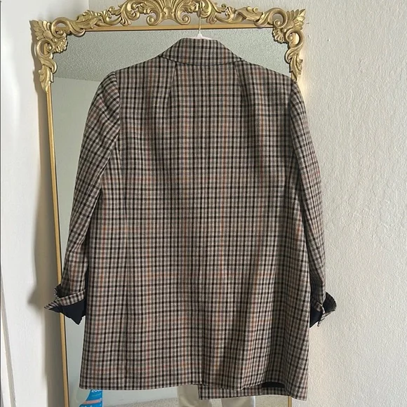Madewell Plaid Blazer - Brown and Black - Picture 2 of 5